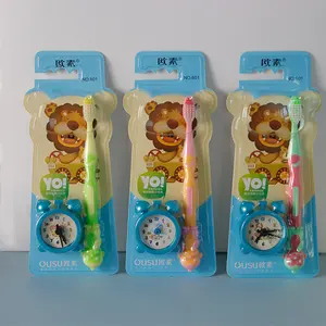 Escova de dentes de cerdas macias para meninos, escova de dentes com cabo de macaco fofo e desenho adorável