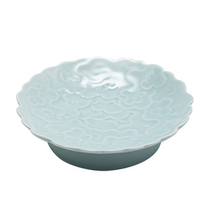 Assiette à fruits sur pied en porcelaine, motif Nuages Auspicieux, style Zen, 6 pouces, pour thé et collations, usage domestique, Charme Ancien - Product Image 5