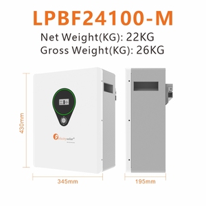 Batterie solaire 2,5 kW, batterie au phosphate de fer et de lithium 24 V 100 Ah, solaire et batterie pour la maison - Product Image 2