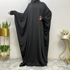 6198# Middle East Lady Thobe Hijab Prayer Bat Sleeve Robe With Hood Muslim Women Abaya Islamic Pray Dress - Product Image 6