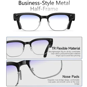 Lentes Inteligentes con Micrófono, Control por Voz, Función de Llamadas Telefónicas, Marco de Plástico y Titanio, Unisex - Product Image 5