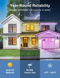 Bande LED RGBW IP68 avec corps en aluminium, étanche pour extérieur, éclairage sur rail pour aménagement paysager, idéale pour les fêtes, Noël et les décorations de vacances - Product Image 4