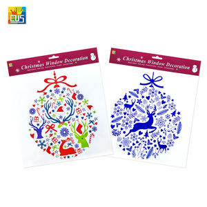 Pegatinas electrostáticas <span class=keywords><strong>para</strong></span> el refrigerador, calcomanías de Feliz Navidad, flores, guirnalda verde, campana, ciervo, alce, <span class=keywords><strong>ventanas</strong></span>, imán - Product Image 6