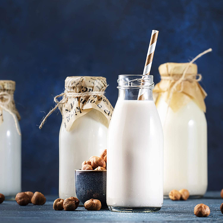 Glass Milk Bottles 2 Pack Milk