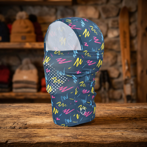 Balaclava unisexe style Y2K Handee, imprimé par sublimation, motif vague coloré, respirant, imperméable, 100% polyester, masque facial - Product Image 3