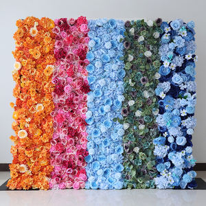 Fondo de Pared de Flores de Arcoíris Especialmente Diseñado para Eventos, Pared de Flores de 8 pies para Decoración de Escenarios de Festivales Fotográficos - Product Image 5