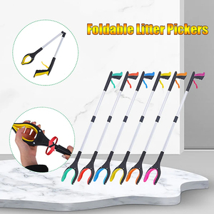 1PCSFoldable Litter Clip Portable Long Handle Picker Arm Extender Garden Garbage Grabber <b>Pick</b> <b>up</b> <b>Tools</b> - Product Image 4
