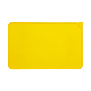 Silicone Pet Placemat Square Waterproof Non Slip Leak Proof Food Grade For Cats And Dogs Yellow <b>Peacock</b> Blue - Product Image 5