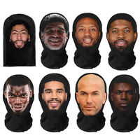 Cagoule à design amusant pour Halloween, masque intégral respirant 3D personnalisé avec image de star célèbre pour les fêtes