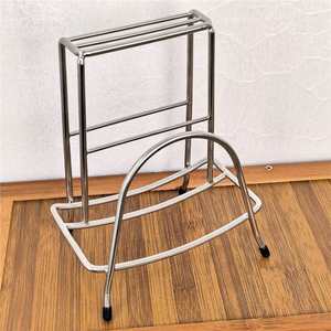 Égouttoir de rangement multifonctionnel ovale en acier inoxydable pour planches à découper, taille L - Product Image 3