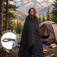 Couverture de camping en polaire imperméable à double couche, personnalisée en usine, pour temps froid et chaud, idéale pour pique-nique, camping et randonnée en extérieur