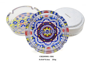 Cenicero de cristal de estilo bohemio de 10,6 cm de la <span class=keywords><strong>ciudad</strong></span> de <span class=keywords><strong>Sevilla</strong></span>, soporte para cigarros/cigarrillos con 3 ranuras, precio de fábrica - Product Image 6