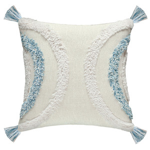 Housse de coussin carrée en coton fait à la main, simple, moderne, pour salon, prix d'usine, simple, blanc, géométrique, nouveau - Product Image 5