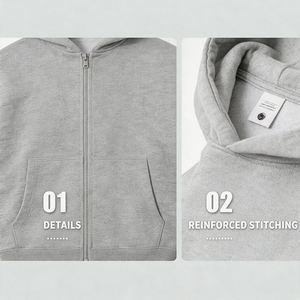 Custom Zip up <strong>Men</strong> <strong>s</strong> Tracksuit Set Oversized Streetwear <strong>Work</strong> Shirts with logo <strong>Mens</strong> Vintage Distressed Embroidery MOQ 1 <strong>Hoodie</strong> - Product Image 5