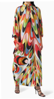 Personnalisé Moderne Pop Art Style Géométrie Ligne Kaléidoscope Imprimé Satin Polyester Robes 100% Polyester Tissu Filles Vêtements De Nuit