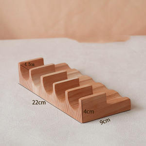 卸売 カスタムロゴ 寿司タコス 木製ホルダー 手巻きロールホルダー ウッドスタンド - Product Image 3