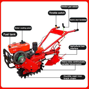Mini motoculteur à chenilles 7,5 CV à moteur thermique, idéal pour les jardins potagers, les champs de maïs et les vergers, adapté à divers types de sols et de terrains - Product Image 6