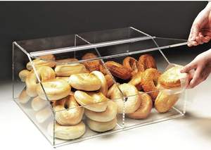กล่องเก็บขนมปังใสขนาดใหญ่กล่องขนมปังเคาน์เตอร์สวยใสสำหรับแสดงเท่านั้น - Product Image 4