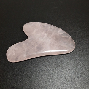 Outils de massage Gua Sha en quartz rose naturel, 100% faits à la main, gratte-dos SPA, fonction acoustique, pas cher - Product Image 4
