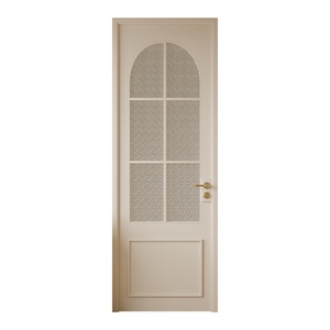 Portes intérieures à charnières de style français en alliage d'aluminium et verre trempé pour salles de bain et toilettes, idéales pour appartements - Product Image 4