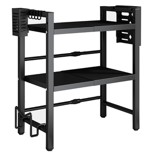 Expandable <strong>Microwave</strong> Stand Countertop Kitchen Metal Utensils Tableware Storage <strong>Microwave</strong> Oven <strong>Rack</strong> - Product Image 4