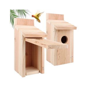Best Verkopende Hoge Kwaliteit Outdoor Opknoping Houten Vogelhuis Hoge Kwaliteit Milieubescherming Hout Vogelhuis - Product Image 1