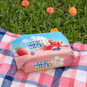 Salviette per neonati alla fragola all'ingrosso 100 pezzi-delicato per la pelle delicata dermatologo non testato alcol - Product Image 3