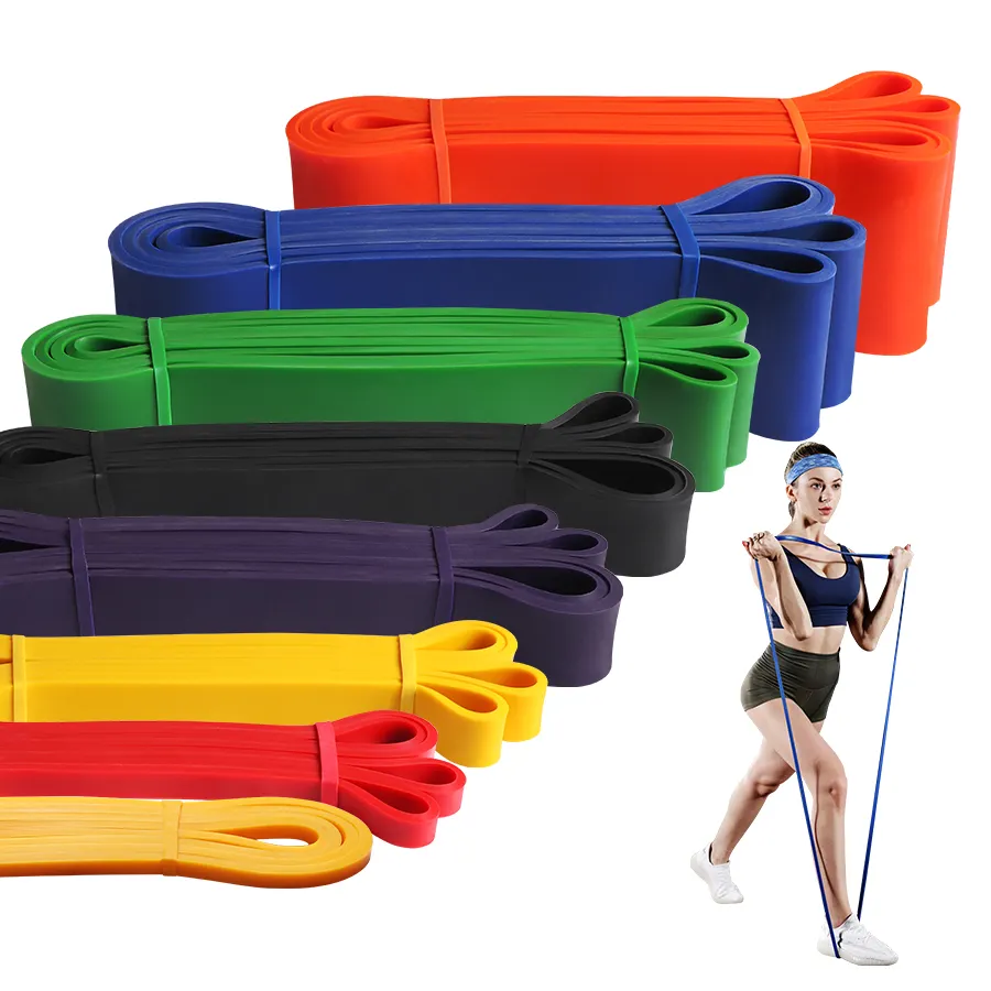 2022 Home Gym Workout Band Free Sample Natual Latex Exercise Fitness Pull Up Assistance Band