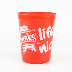 Copa de plástico Squat Stadium, color rojo, 16oz - Product Image 3