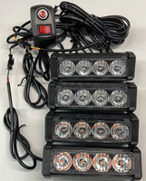 4 * 6SMD 2 * 6SMD zweifarbige Warnleuchte für Einsatz fahrzeuge zweifarbige Innen warnleuchte für Autos