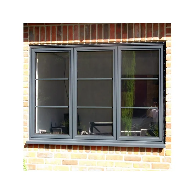 Diseño de ventana abatible Horizontal de aluminio, doble acristalamiento, <span class=keywords><strong>ventanas</strong></span> y puertas de aluminio