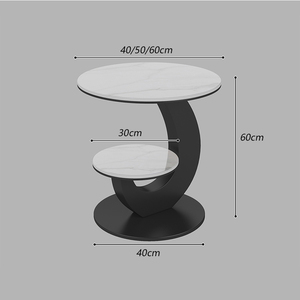 Factory Luxury Marble Tabletop Storage Coffee Bedside <strong>Table</strong> Modern Living Room Furniture Metal <strong>Sofa</strong> <strong>Side</strong> <strong>Table</strong> - Product Image 2