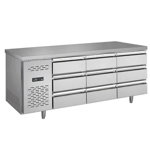 Special Design Drawer Freezer Work Table Counter Top Refrigerator Commercial Stainless Steel Cabinet Chiller