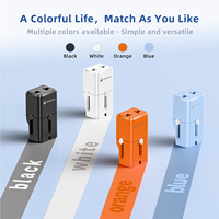 Wontravel Colorful 2500W EU/US/AU/UK Plug Mini India Socket Universal PD Travel Adapter untuk Laptop & Kamera Ringan