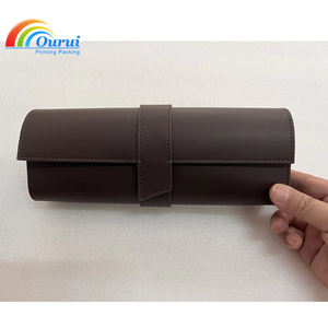 Estuche de Lujo para Relojes de 4 Ranuras, Color Marrón, Directo de Fábrica, Portátil para Viajes, con Logotipo Personalizado, Estuche de Alta Calidad para Relojes de Marca - Product Image 4