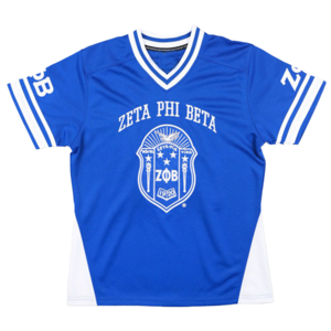 Maillot de football ZPB bleu roi 100 % polyester, maillot Zeta Phi Beta, vente en gros, personnalisable, maillot de football classique du monde - Product Image 1