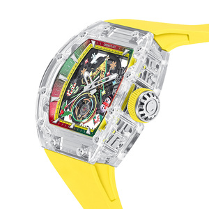 Đồng hồ cơ nam phiên bản giới hạn giáng sinh <span class=keywords><strong>2025</strong></span>: vỏ hình Thùng với mặt số phát quang và mặt sau trong suốt - Product Image 3