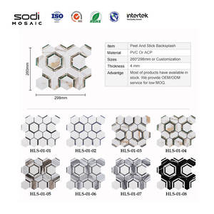 Chimenea autoadhesiva hexagonal pegatina decorativa mosaico azulejo para cocina baño diseño de pared - Product Image 5