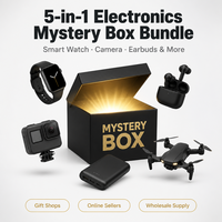 Kotak Misteri Hadiah Natal Elektronik 3C Kejutan Beruntung Blind Box Smart Watch TWS Earbuds Speaker 5pcs Gadget Acak Grosir