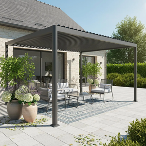 Pérgola Económica de Aluminio 3x3m para Pequeños Negocios, Cafetería al Aire Libre - Product Image 5