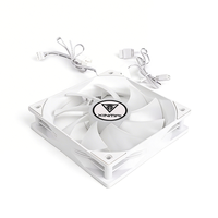 Refroidisseur de processeur XINMAI blanc RGB 120 mm à roulement fluide avec dissipateur thermique en cuivre et aluminium, fonctionnement silencieux 15-35 dBA