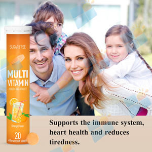 Tablet Effervescent Vitamin C <span class=keywords><strong>Multivitamin</strong></span> OEM/ODM/OBM tablet Effervescent <span class=keywords><strong>Multivitamin</strong></span> oranye organik dengan mineral - Product Image 2