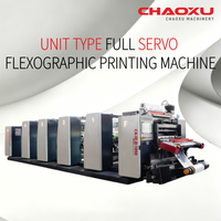 Machine flexographique automatique 4 couleurs à servomoteurs intégrés, haute vitesse 200 m/min, machine d'impression flexo en ligne