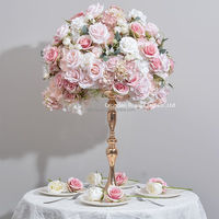 Hot Selling Hochzeits dekoration Tisch dekoration Weiße Rose Seide Künstliche Blume Ball Dekorative Blumen