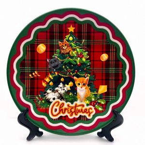 Good Selling Christmas Ornament Home Decorations Gifts Souvenir <b>Ceramic</b> <b>Plate</b> Dish - Product Image 3