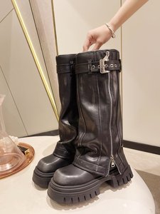 <span class=keywords><strong>Botas</strong></span> largas hasta la rodilla con plataforma para <span class=keywords><strong>mujer</strong></span> New Brown Tall Knight Retro Western Cowboy Boots - Product Image 4