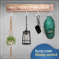 Crochets de plafond revêtus en vinyle, 30 pièces, crochets à vis polyvalents pour suspendre des plantes, tasses, ustensiles, lumières, pour l'intérieur et l'extérieur