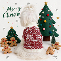 Pull-over tricoté pour chien avec pompon et motif étoile, chaud pour l'hiver, pour Bichon, Teddy, petits chiens, OEM ODM disponible