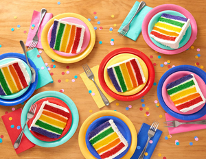 Juego de Vajilla de Papel de Colores Personalizados de Fábrica DAMAI, Platos de Postre de Papel Multicolor de 7 Pulgadas, Juegos de Vajilla para Fiestas de Cumpleaños - Product Image 4