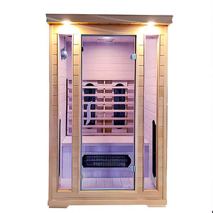 Роскошная современная умная инфракрасная сауна для помещений с низким уровнем электромагнитного излучения, электрическая, с панелью управления, для 2 человек, для комплексного оздоровления - Product Image 2